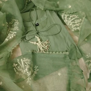 Pakistani inspired 3-Piece (Solid Sea Green)